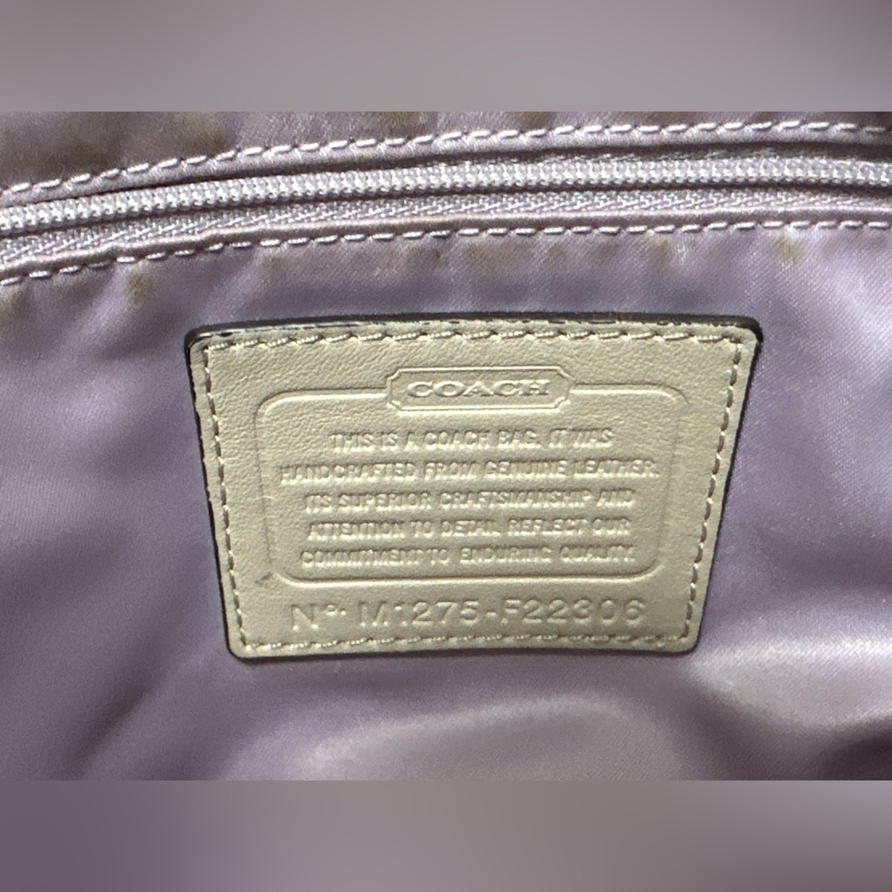 Coach Kristin F22306 Leather Hobo Shoulder Bag Detachable Crossbody in Cream - Picture 10 of 15